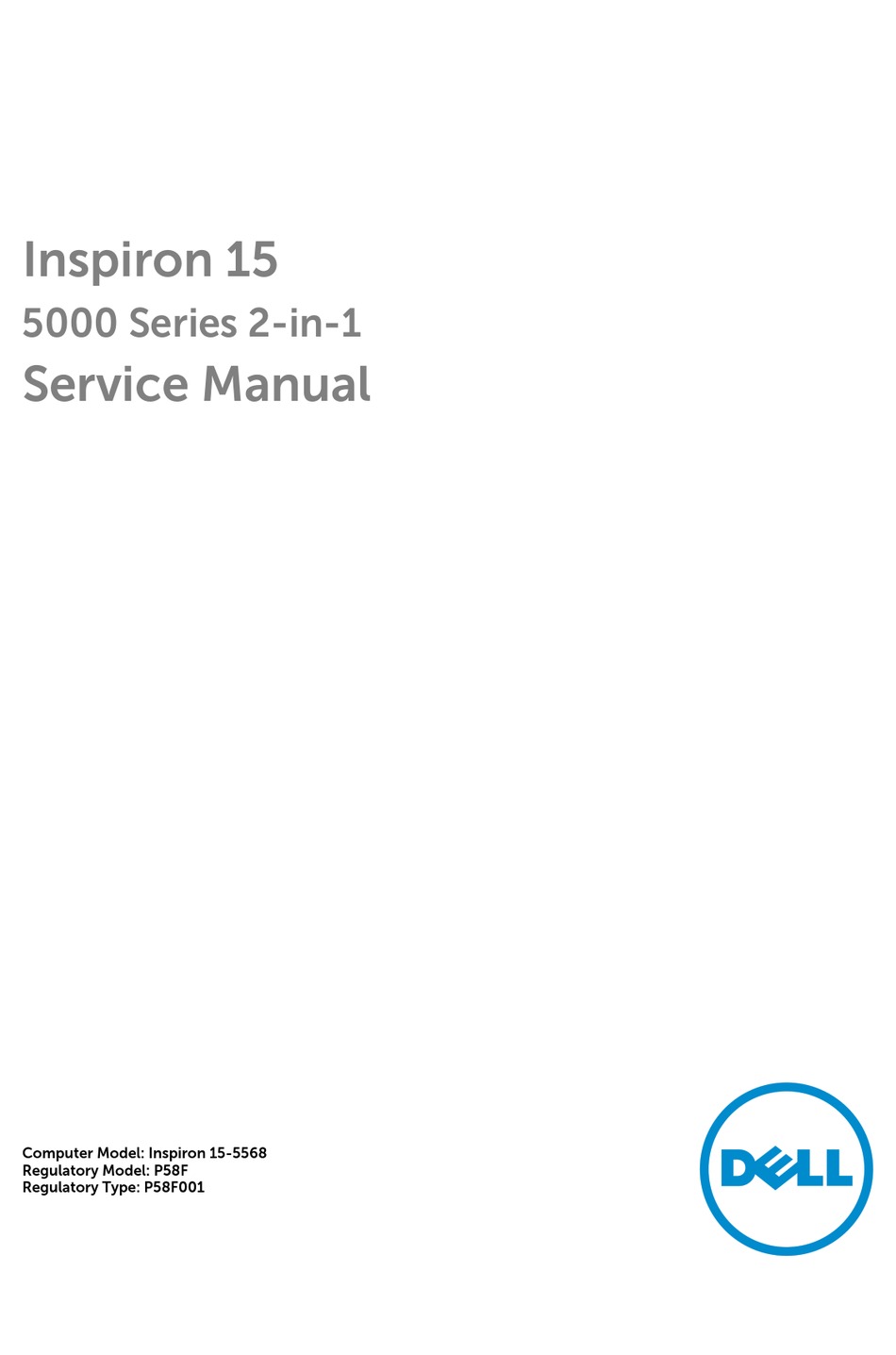 Dell Inspiron 15 5000 Series Service Manual Pdf Download Manualslib