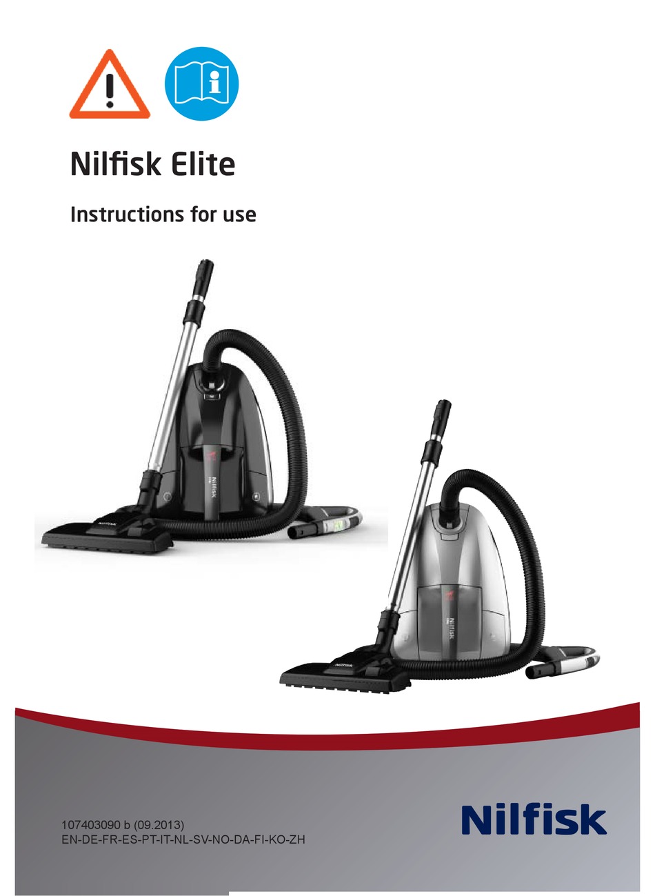 nilfisk elite lights flashing