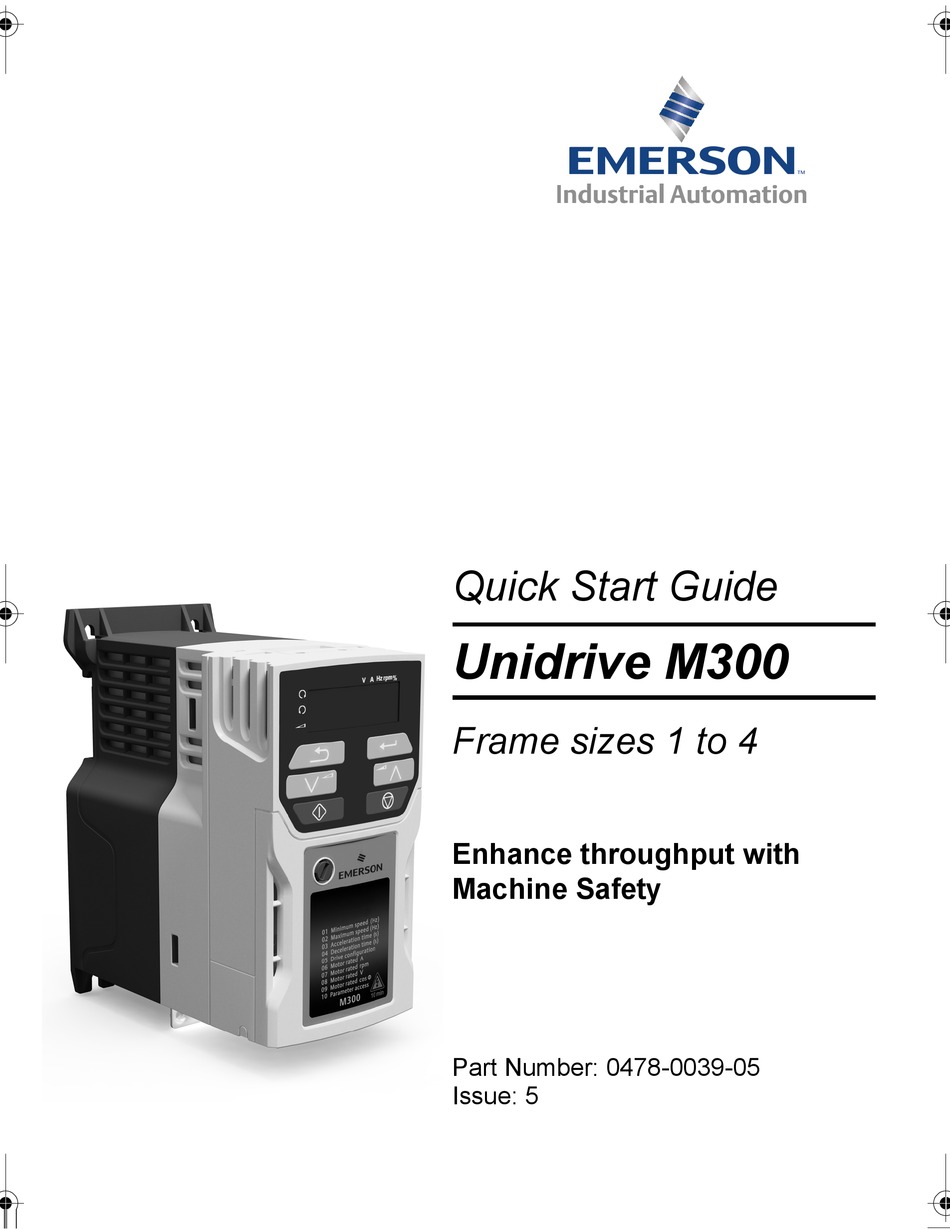 EMERSON UNIDRIVE M300 QUICK START MANUAL Pdf Download | ManualsLib