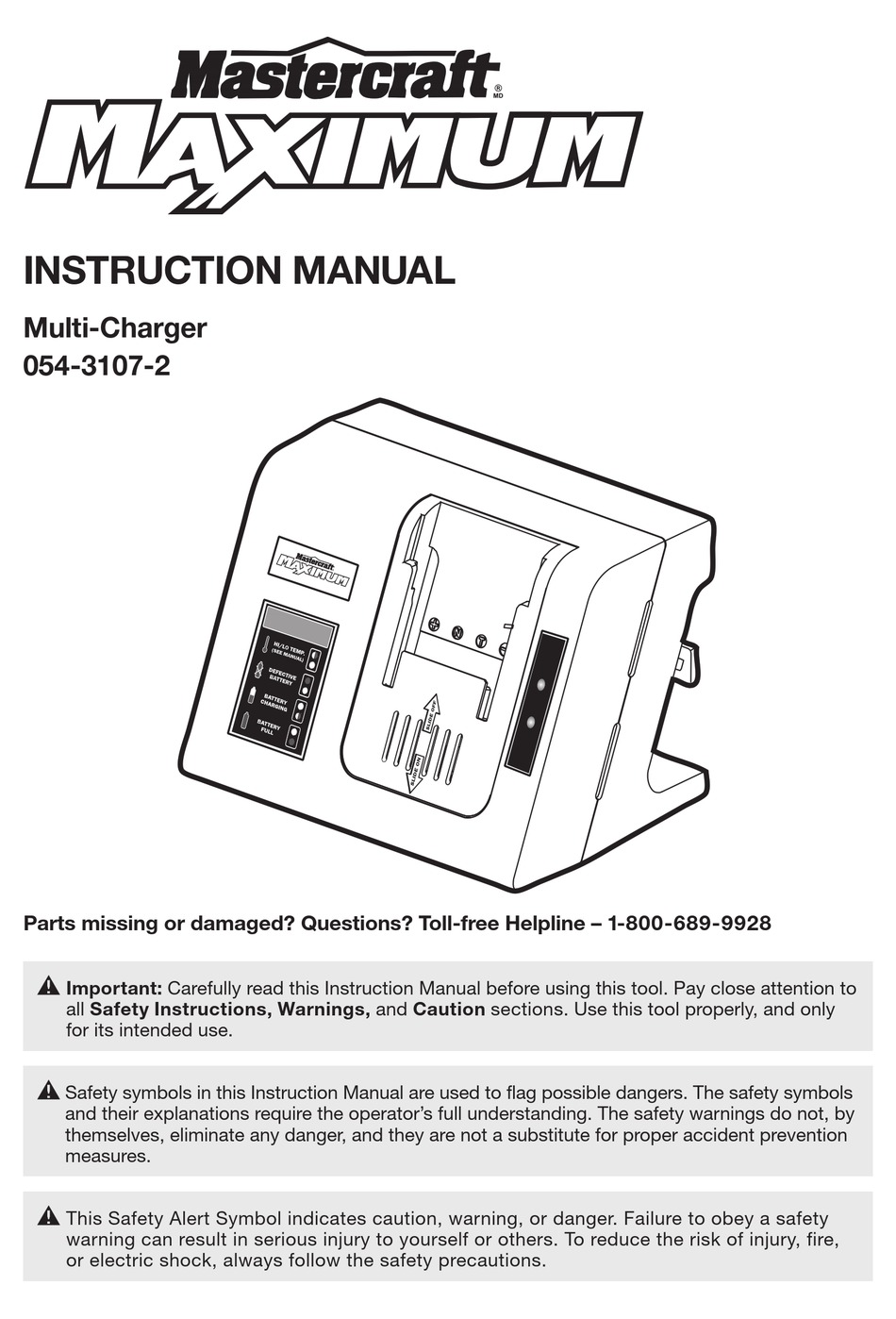 MASTERCRAFT 054-3107-2 INSTRUCTION MANUAL Pdf Download | ManualsLib