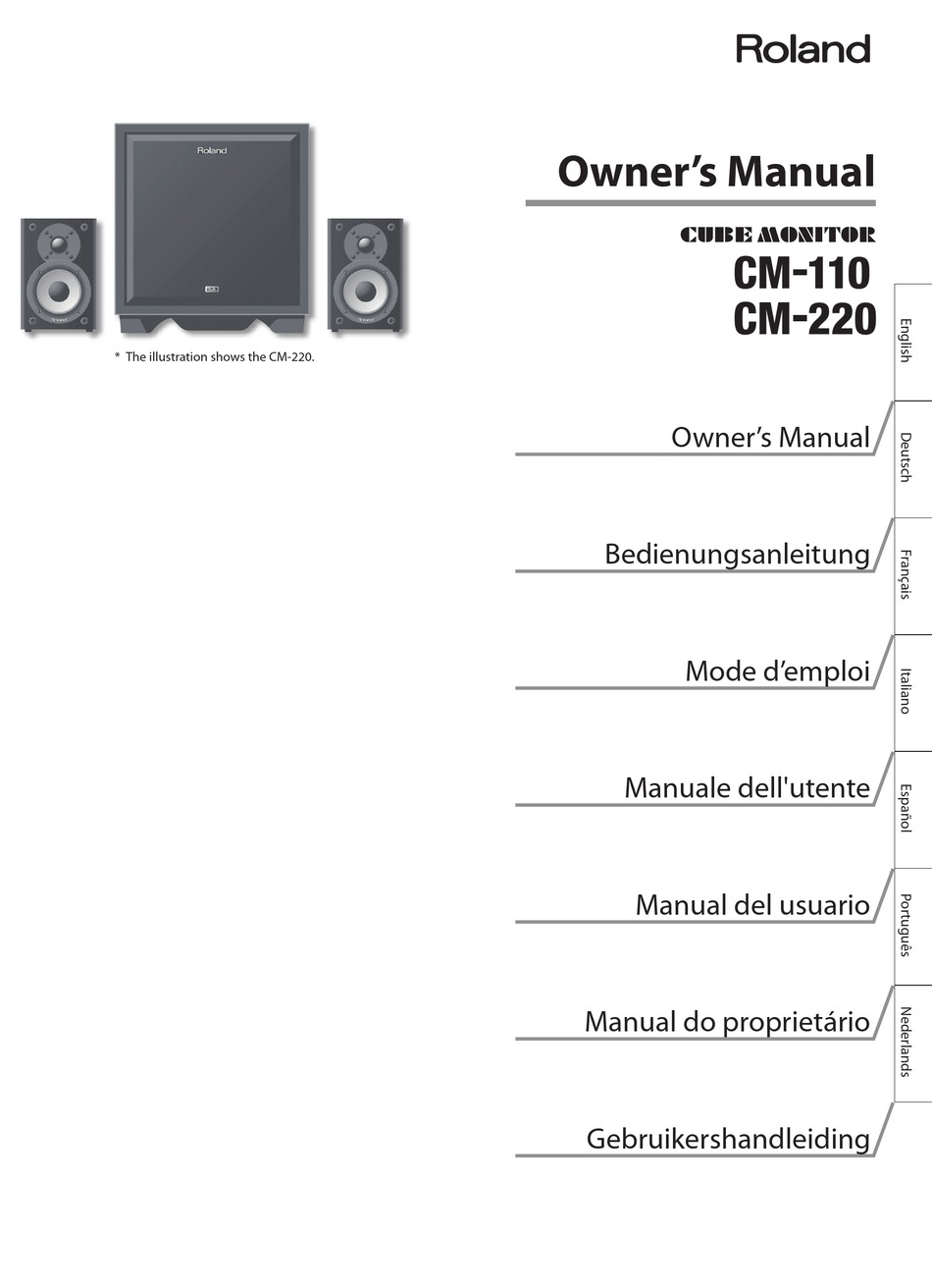 crew Corrode Pathetic ROLAND CM-110 OWNER'S MANUAL Pdf Download | ManualsLib