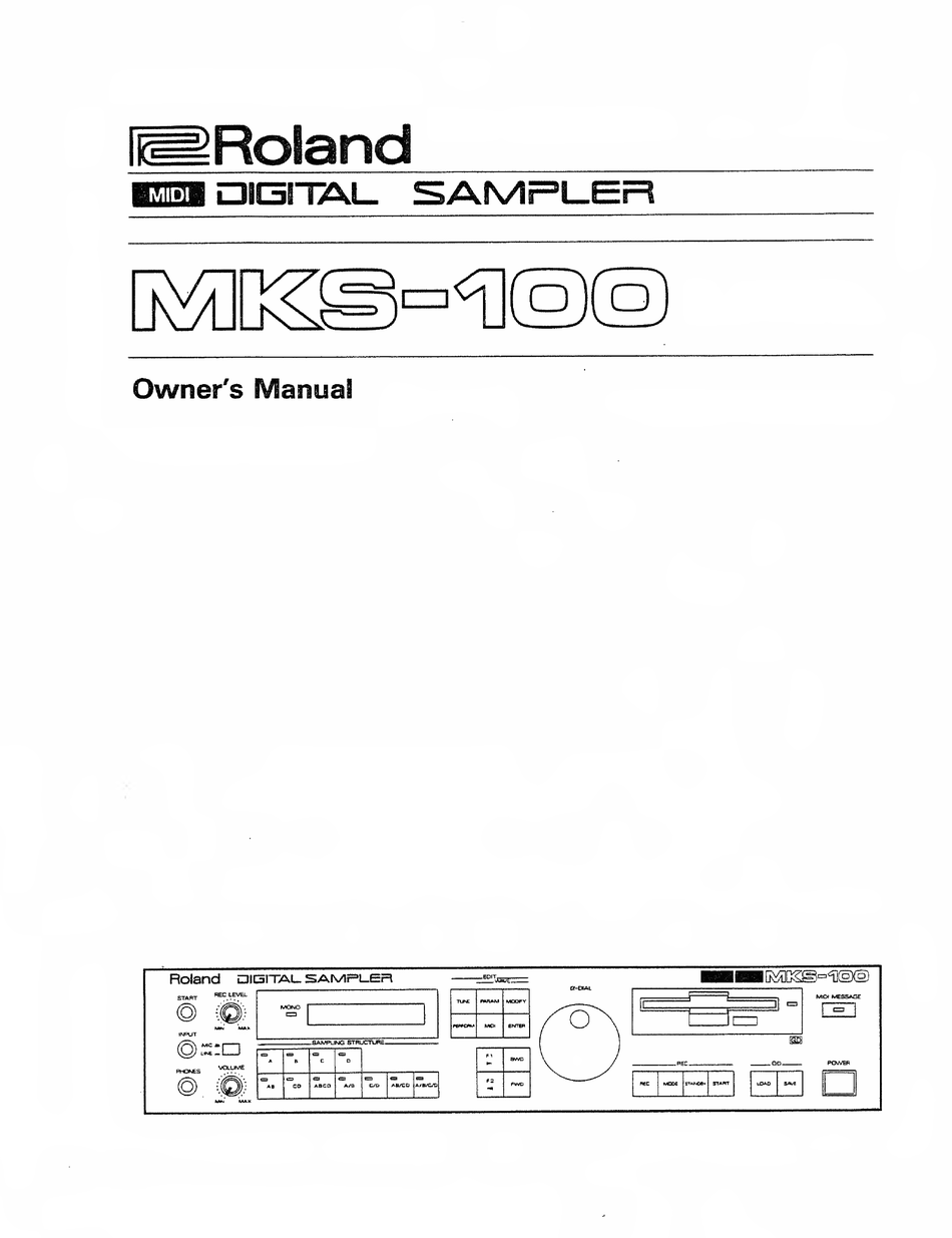 ROLAND MKS-100 OWNER'S MANUAL Pdf Download | ManualsLib