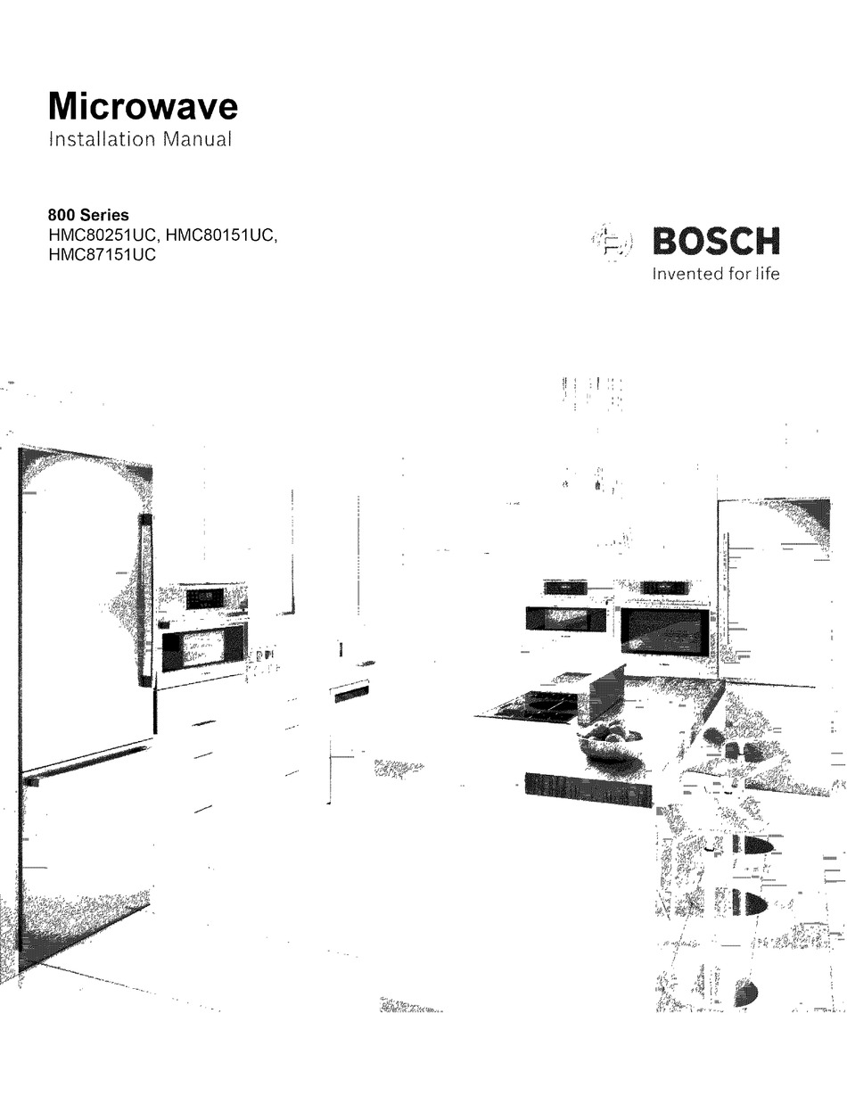 BOSCH HMC80251UC INSTALLATION MANUAL Pdf Download ManualsLib