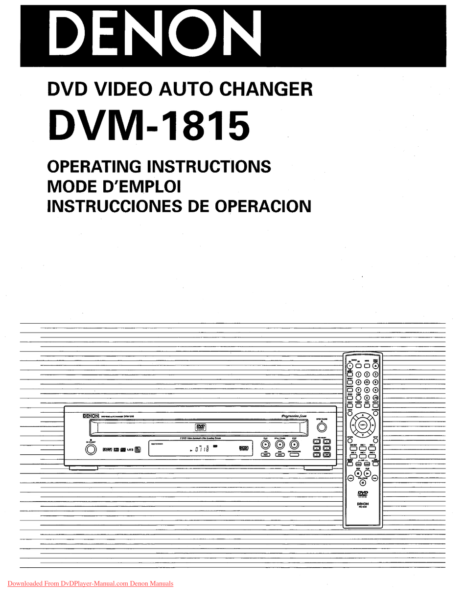 DENON DVM1815 OPERATING INSTRUCTION Pdf Download ManualsLib