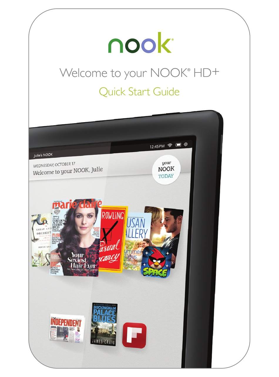 NOOK HD+ QUICK START QUIDE Pdf Download ManualsLib