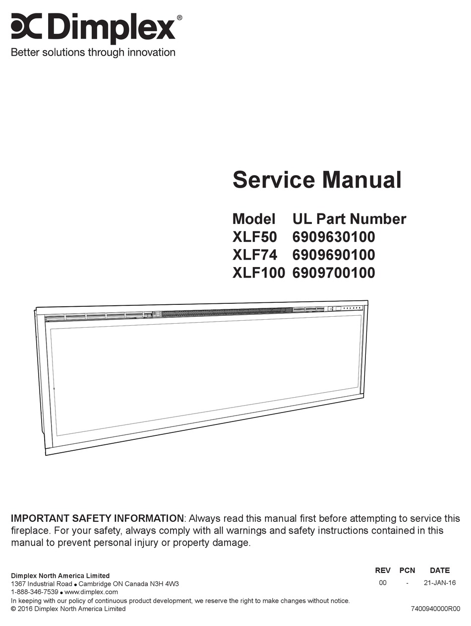 DIMPLEX XLF50 SERVICE MANUAL Pdf Download ManualsLib