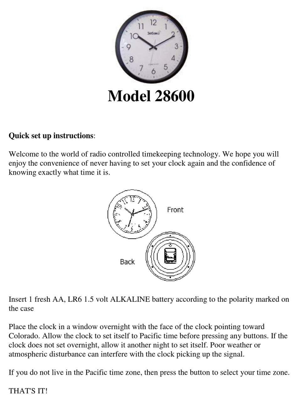 skyscan atomic clock 28600 set