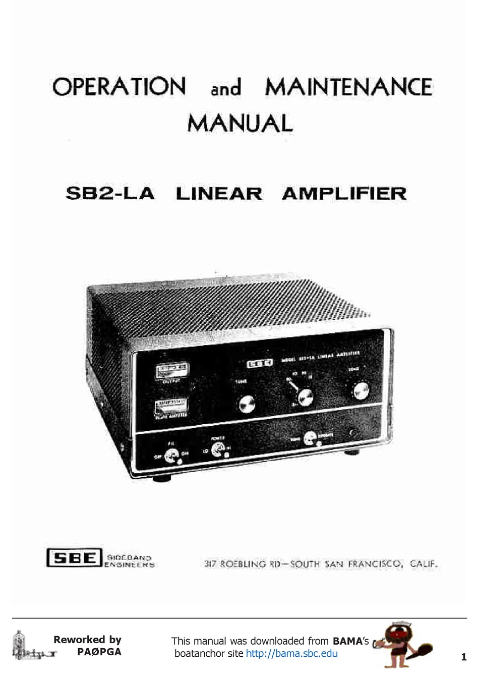 SBE SB2-LA OPERATION AND MAINTENANCE MANUAL Pdf Download | ManualsLib