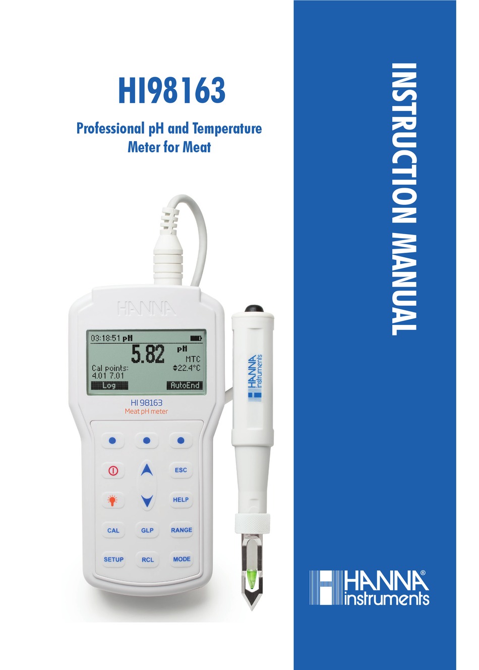 HANNA INSTRUMENTS HI98163 INSTRUCTION MANUAL Pdf Download ManualsLib