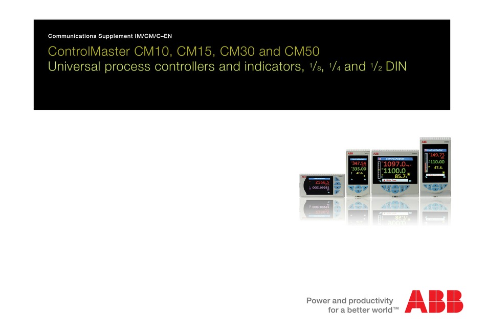 ABB CONTROLMASTER CM10 COMMUNICATIONS SUPPLEMENT Pdf Download | ManualsLib