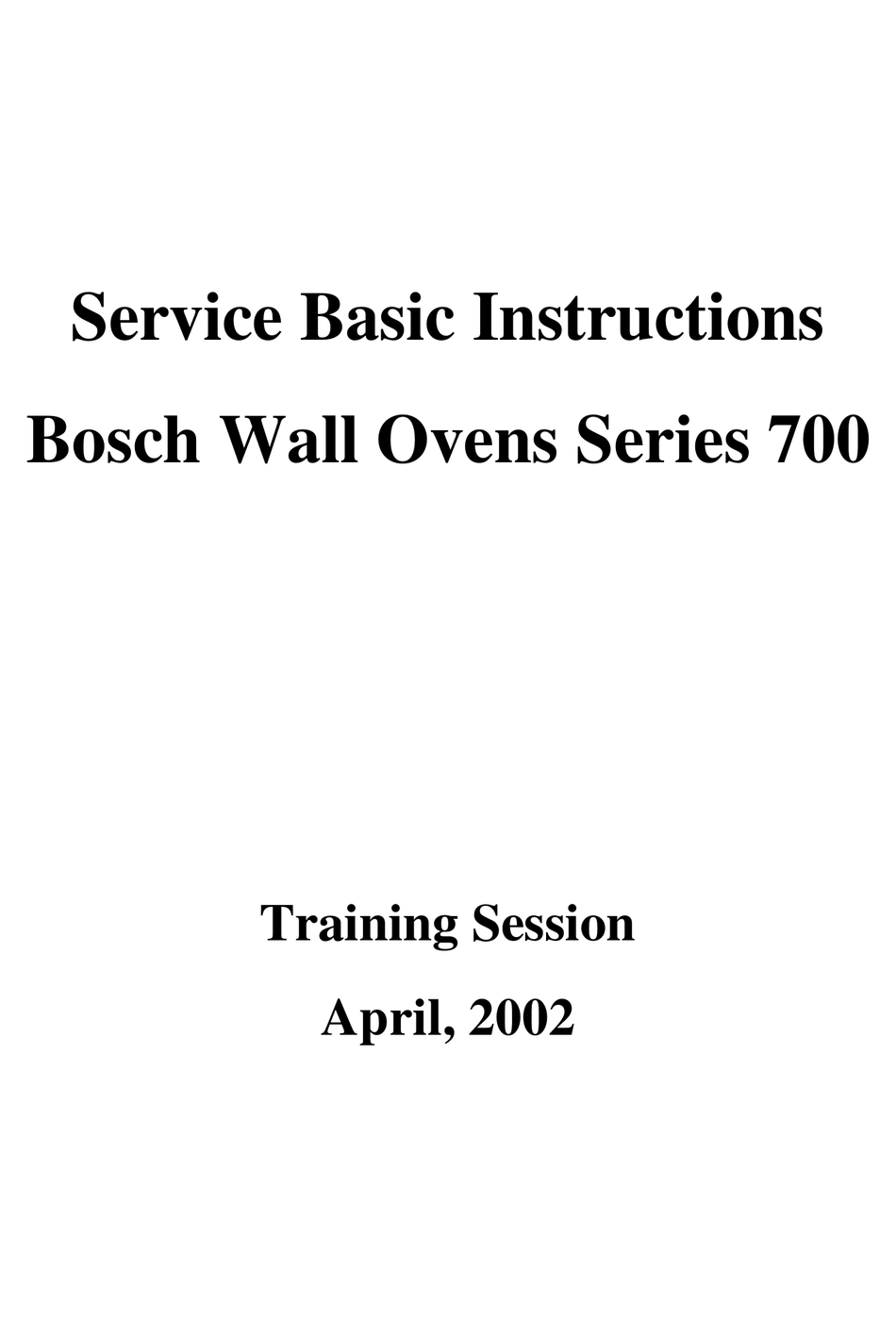 BOSCH 700 SERIES BASIC INSTRUCTIONS Pdf Download ManualsLib