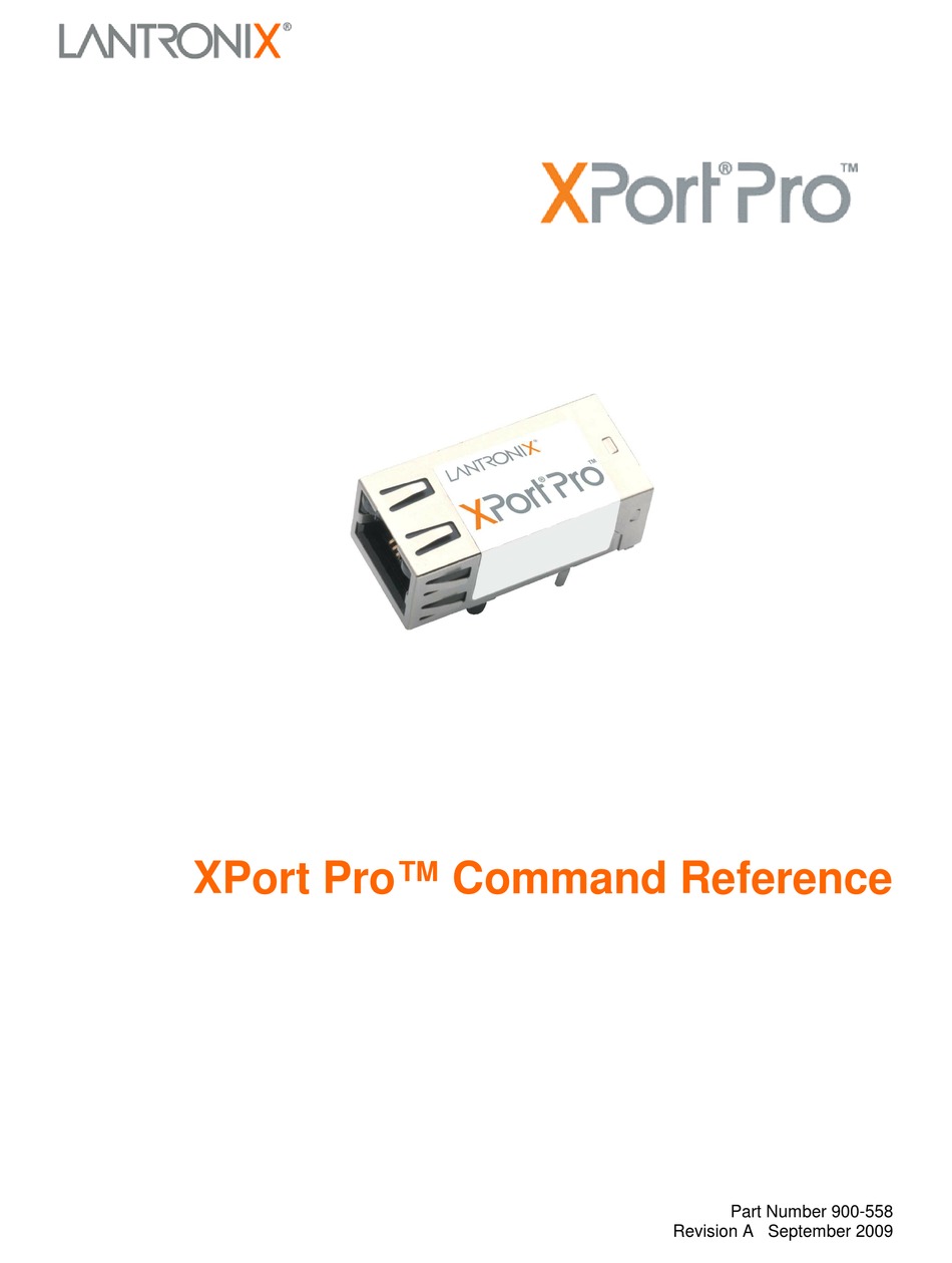 LANTRONIX XPORT PRO COMMAND REFERENCE MANUAL Pdf Download ManualsLib