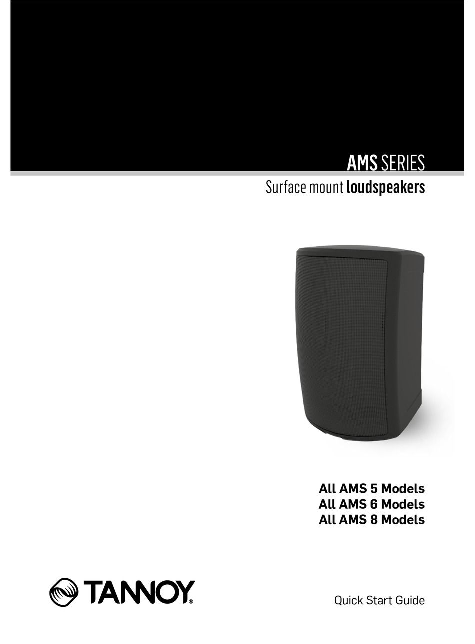 TANNOY AMS 5 QUICK START MANUAL Pdf Download ManualsLib