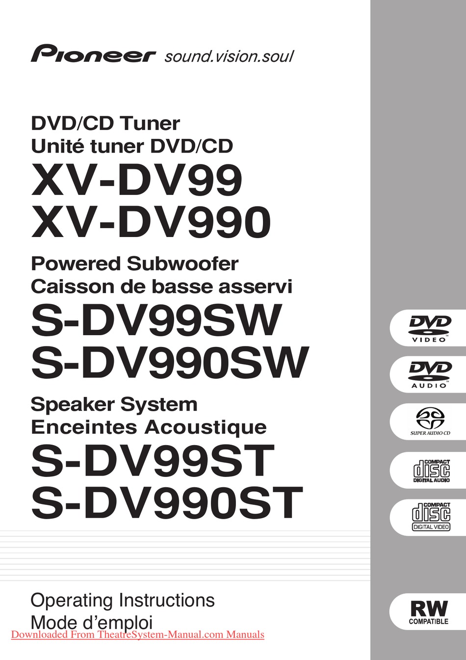PIONEER NS DV990 OPERATING INSTRUCTION Pdf Download ManualsLib