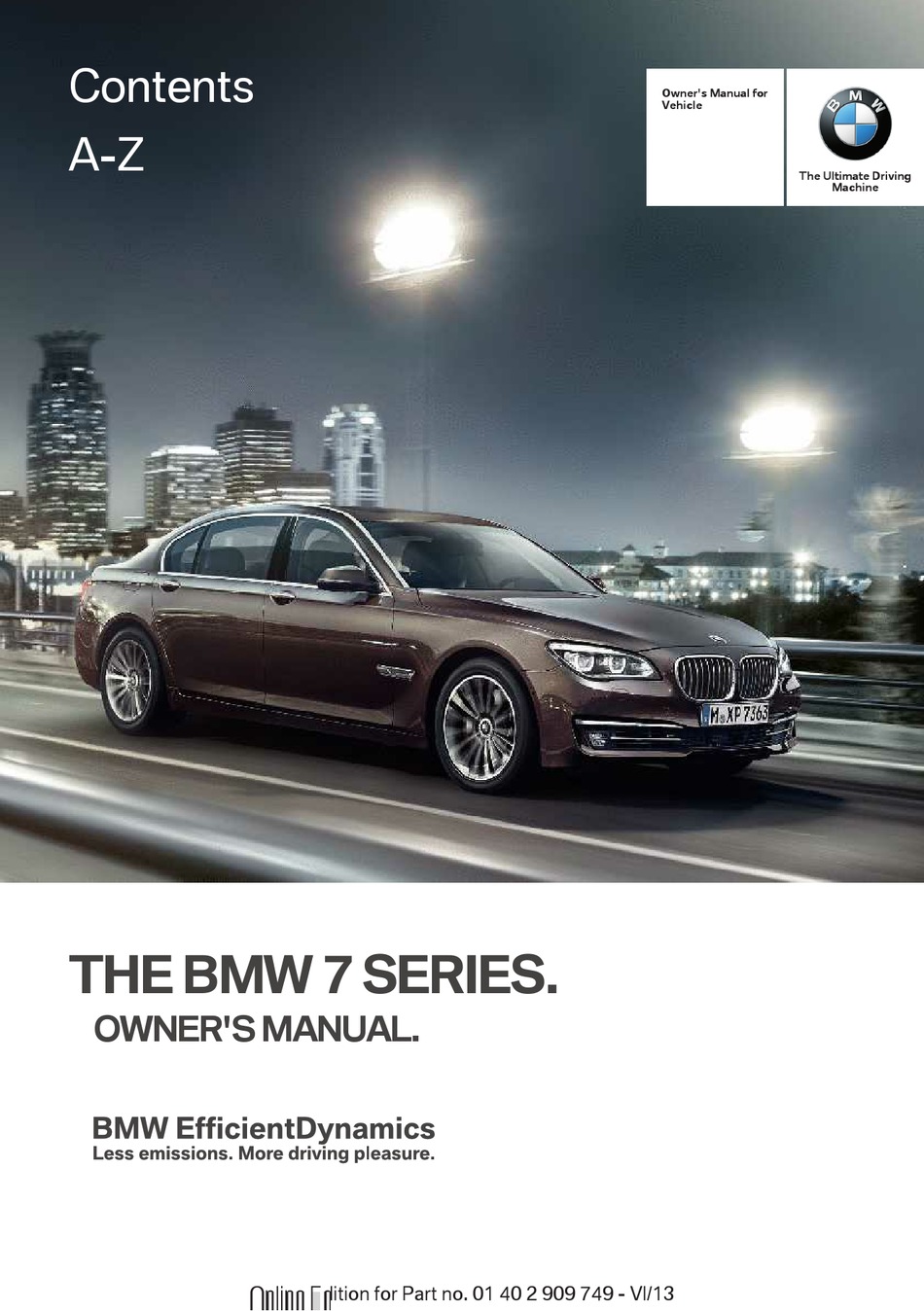 BMW 7 SERIES OWNER'S MANUAL Pdf Download | ManualsLib