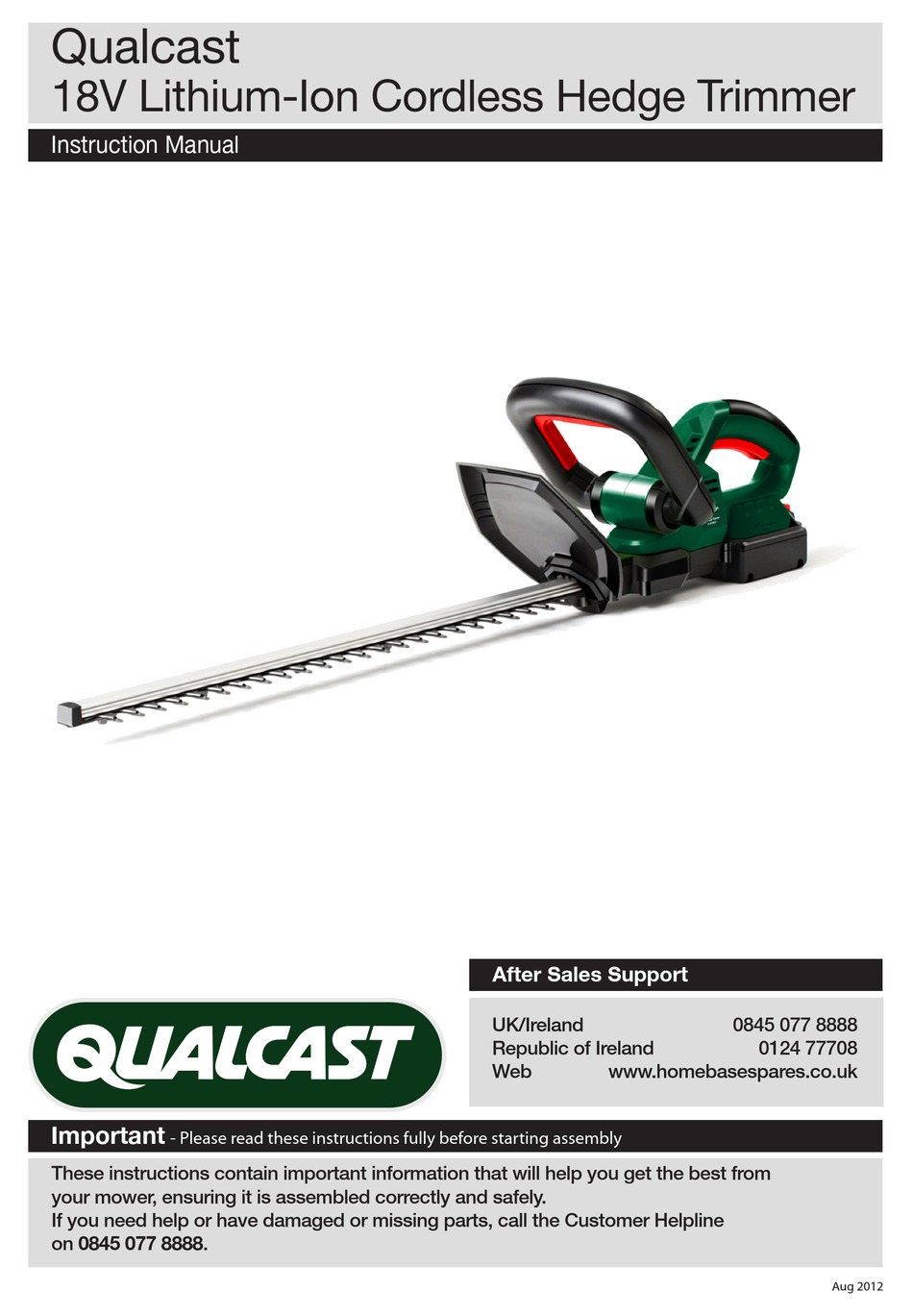 qualcast hedge trimmer