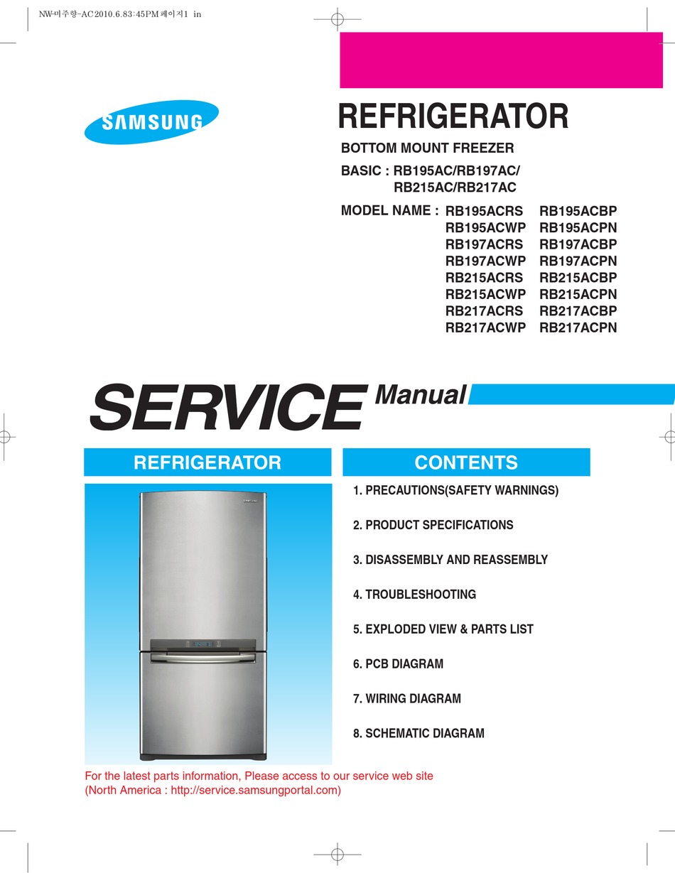 Samsung Rb195acrs Service Manual Pdf Download Manualslib