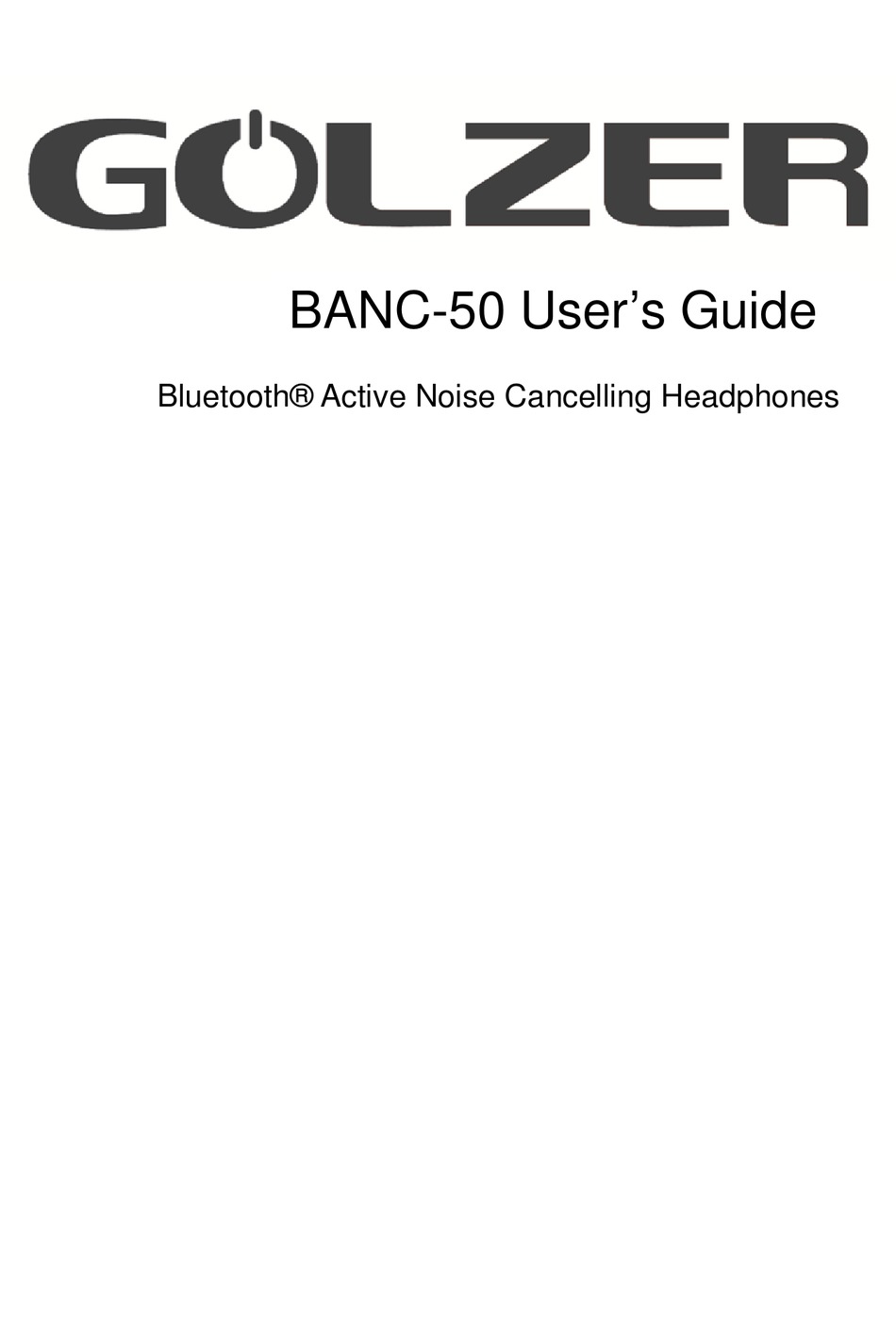 Golzer Banc 50 User Manual Pdf Download Manualslib