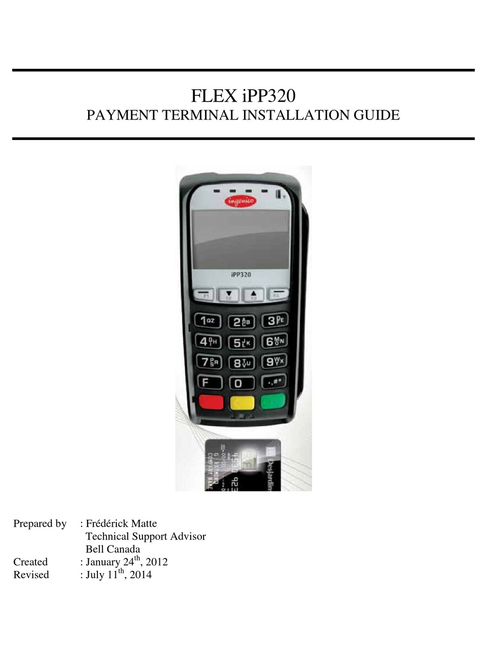 Ingenico Flex Ipp320 Installation Manual Pdf Download Manualslib