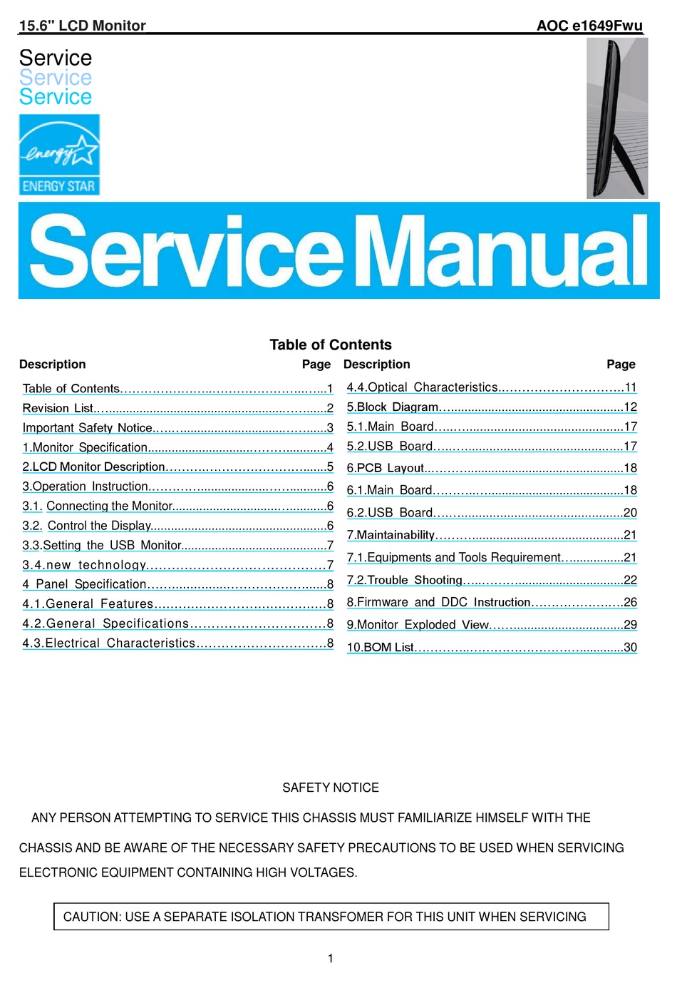 Aoc e1659fwu manual online