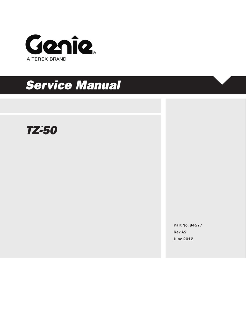 GENIE TZ-50 SERVISE MANUAL Pdf Download | ManualsLib