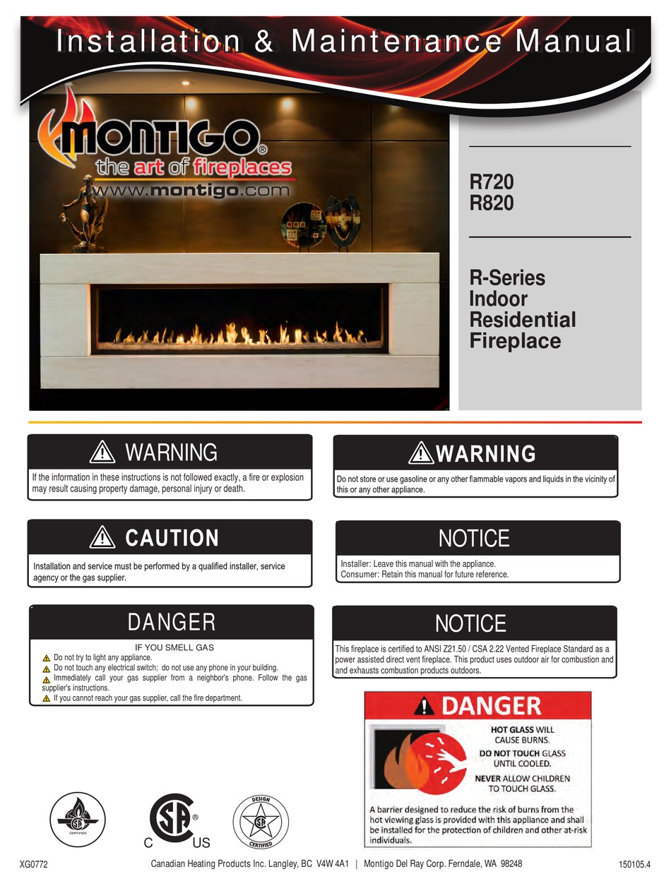 MONTIGO R720 INSTALLATION & MAINTENANCE MANUAL Pdf Download ManualsLib