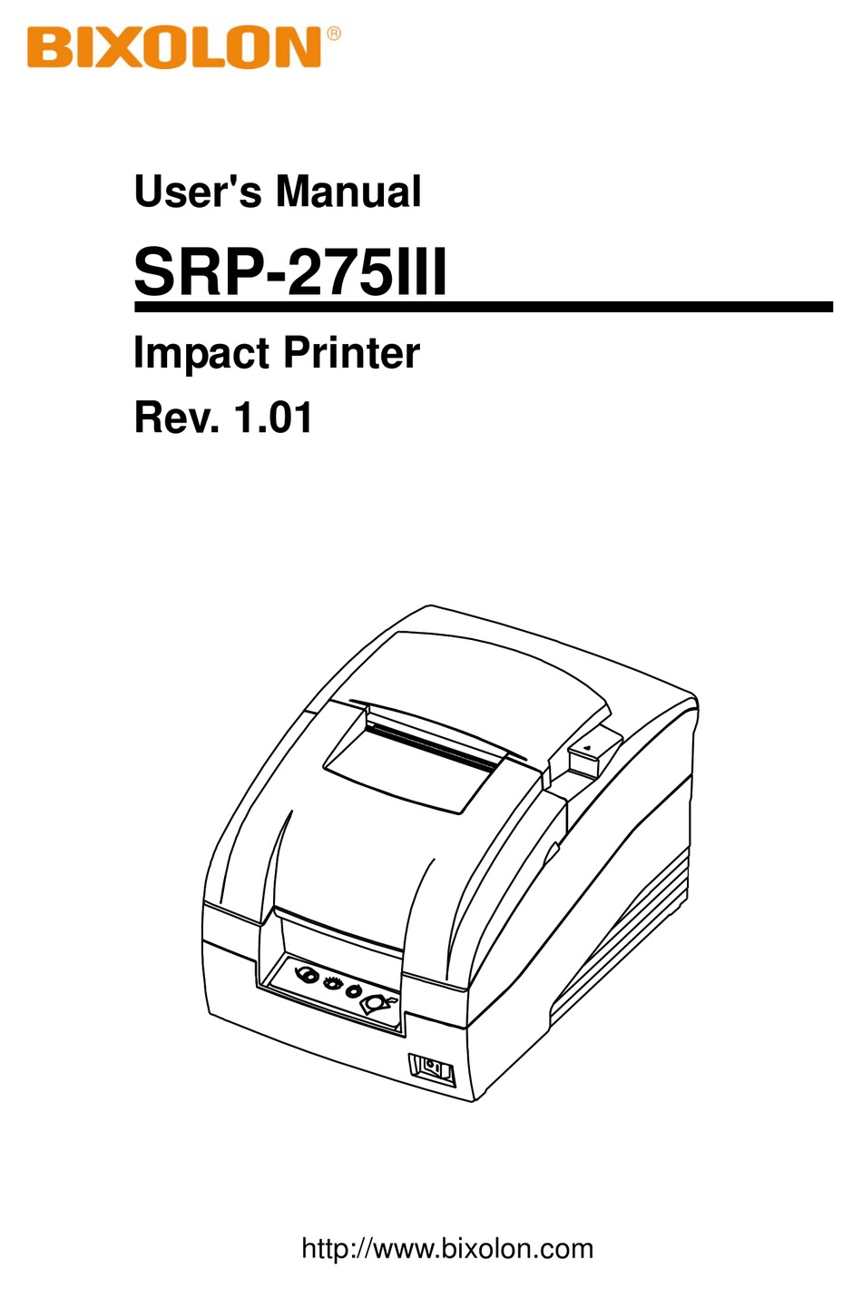 BIXOLON SRP275III USER MANUAL Pdf Download ManualsLib