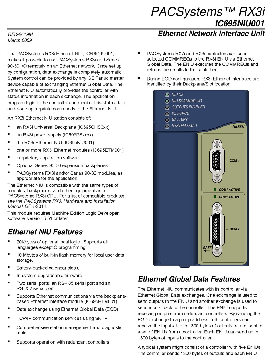 PACSYSTEMS RX3I USER MANUAL Pdf Download | ManualsLib