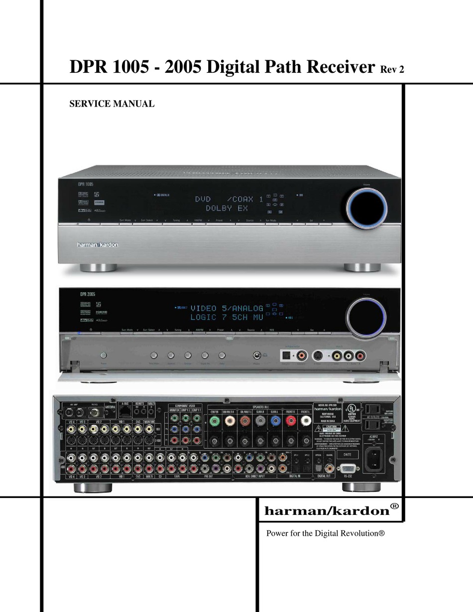 HARMAN KARDON DPR 1005 SERVICE MANUAL 