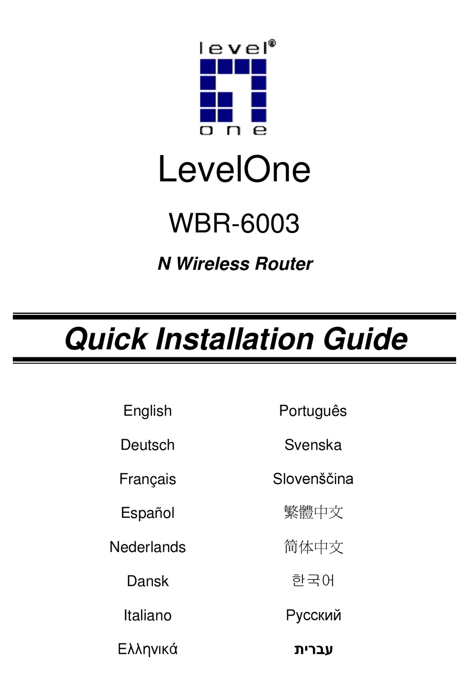 Как настроить роутер level one wbr 6003