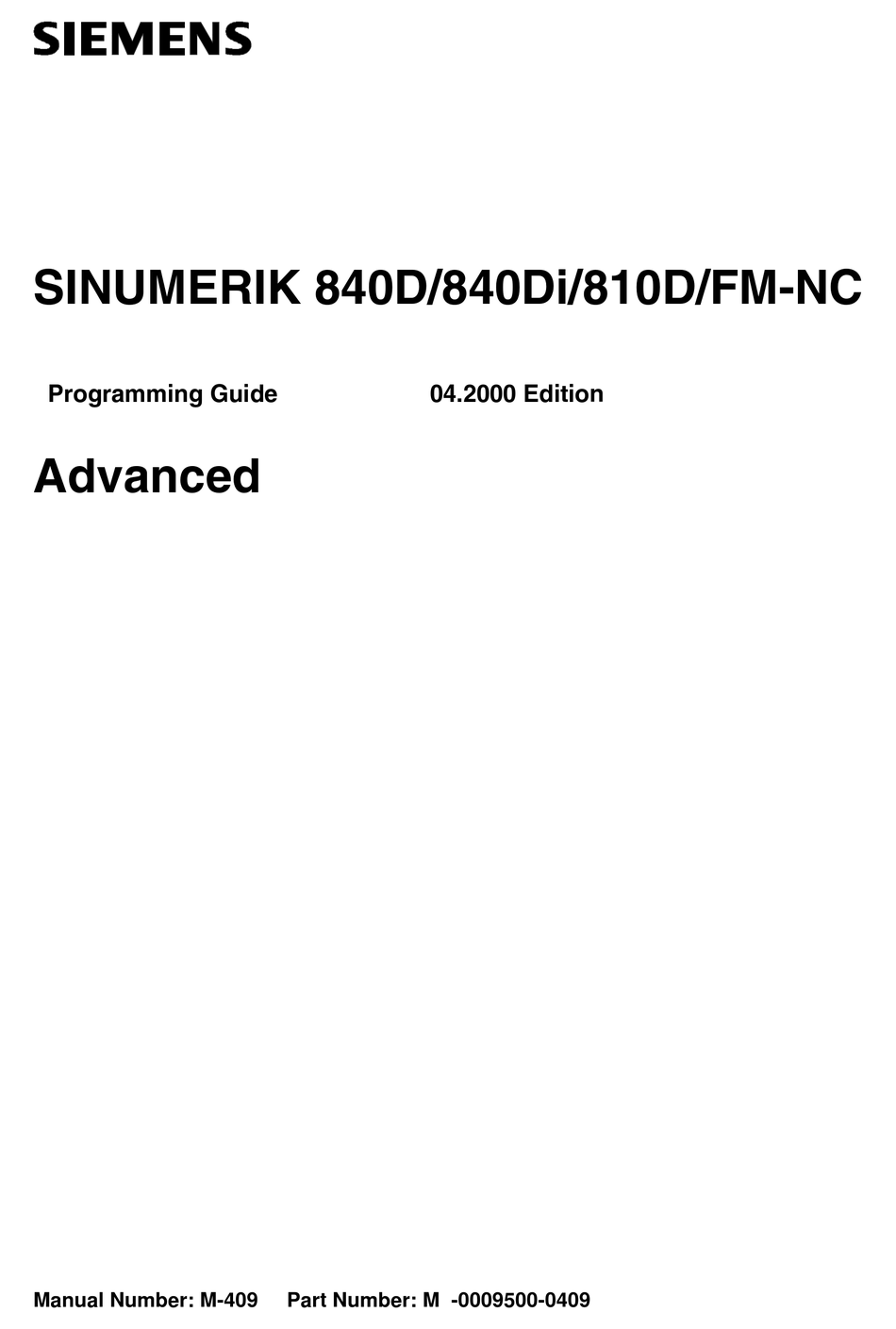 Siemens Sinumerik 840d Programming Manual Pdf Download Manualslib