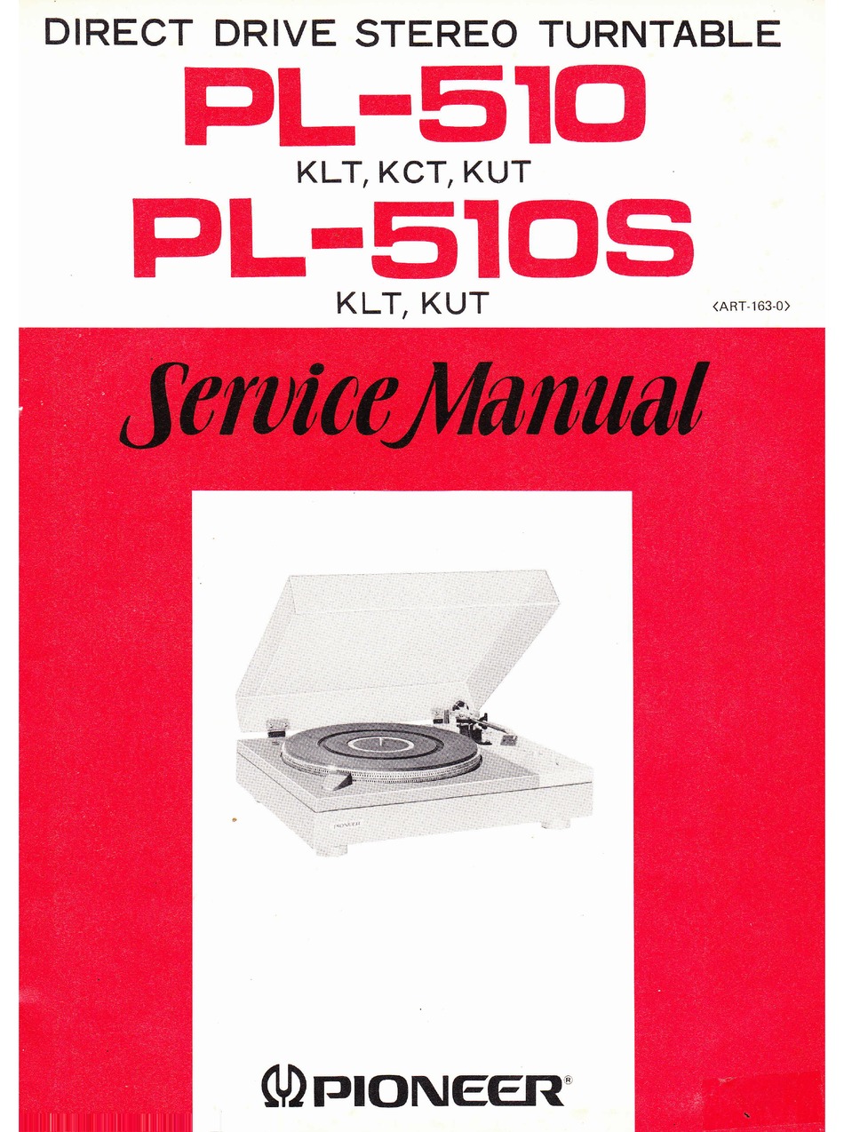 PIONEER PL510 KLT SERVICE MANUAL Pdf Download ManualsLib