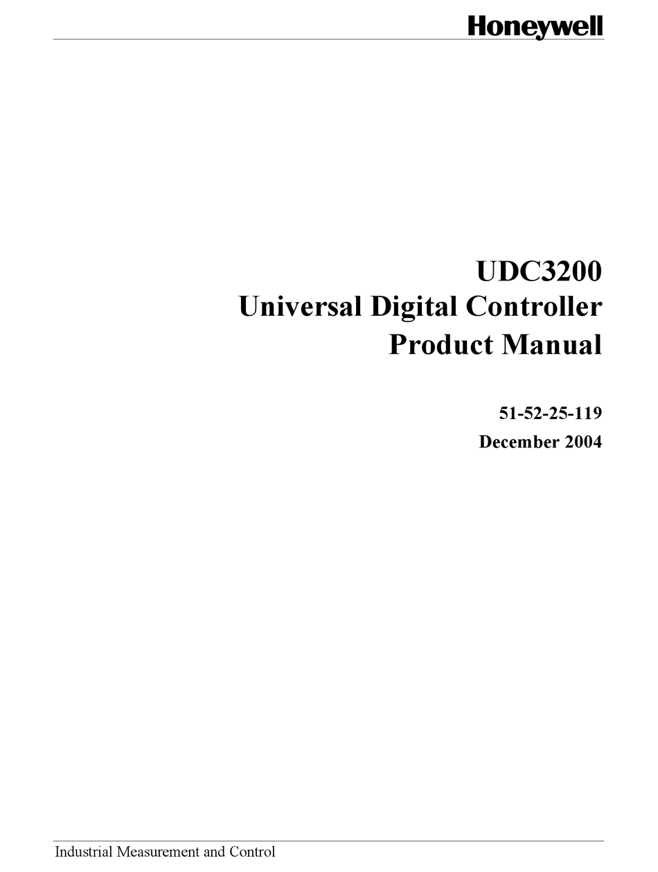HONEYWELL UDC3200 PRODUCT MANUAL Pdf Download | ManualsLib