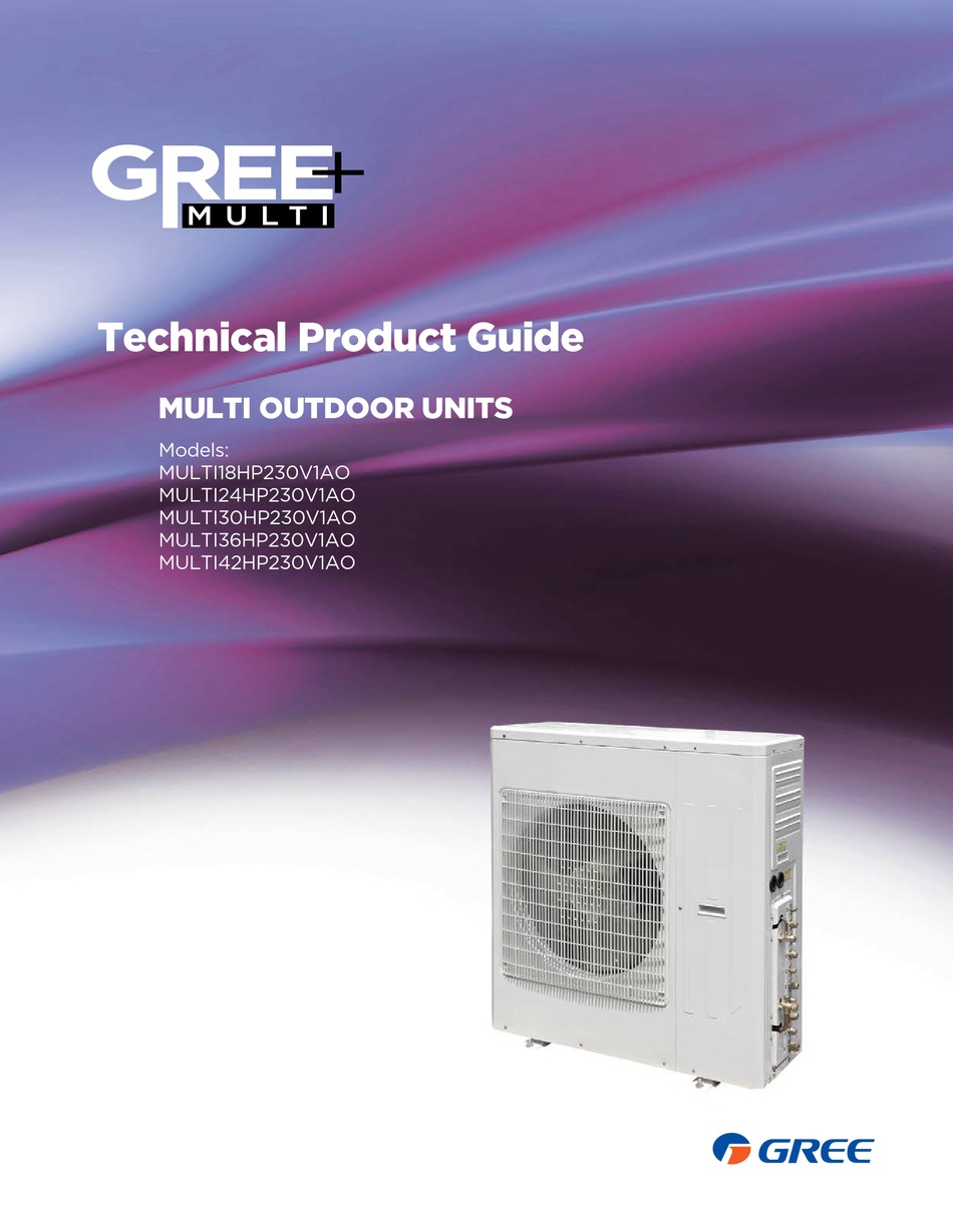 GREE MULTI18HP230V1AO TECHNICAL PRODUCT MANUAL Pdf Download ManualsLib