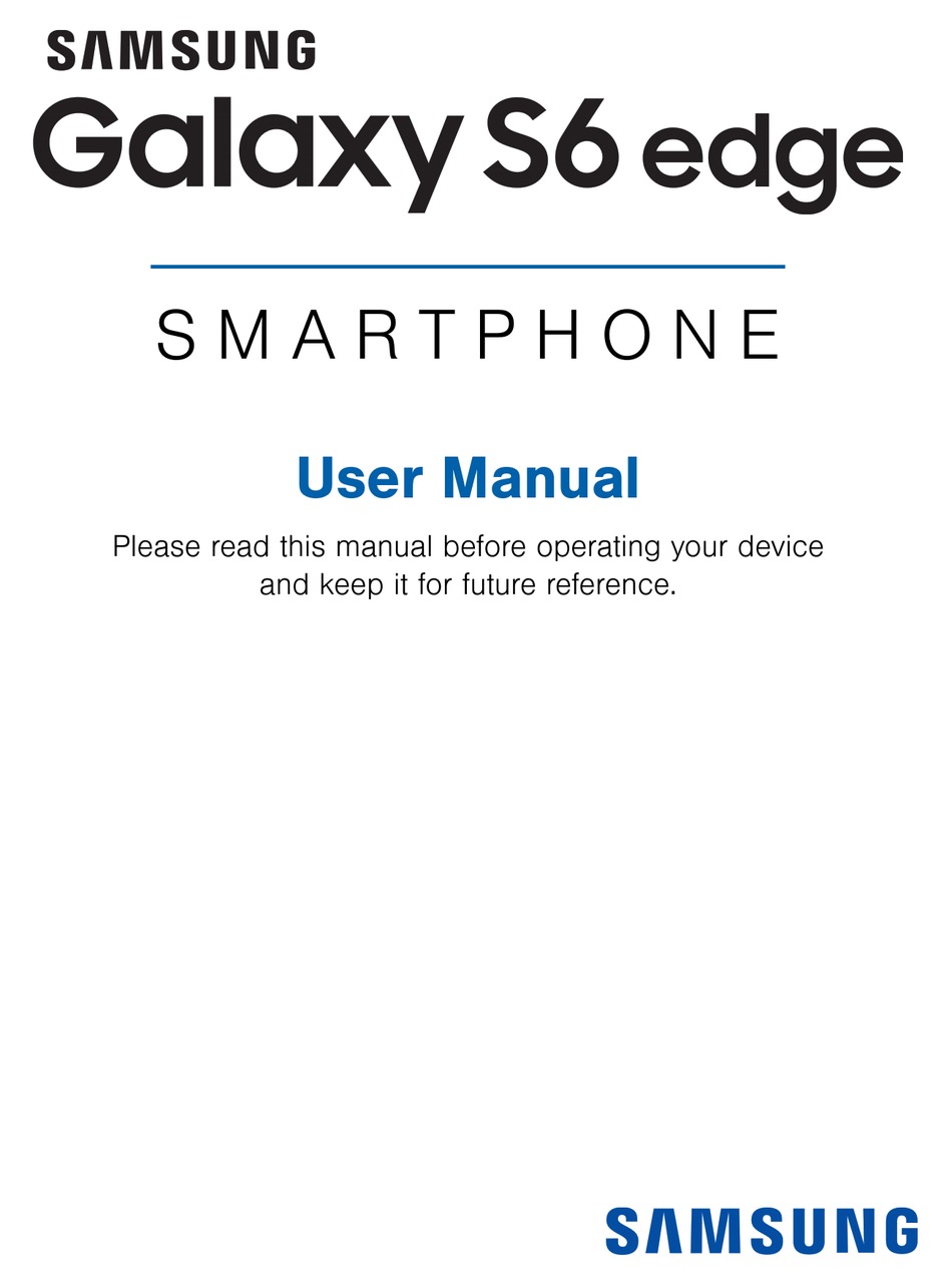 SAMSUNG GALAXY S6 USER MANUAL Pdf Download ManualsLib