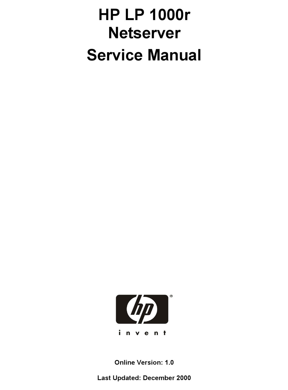 HP LP 1000R SERVICE MANUAL Pdf Download | ManualsLib