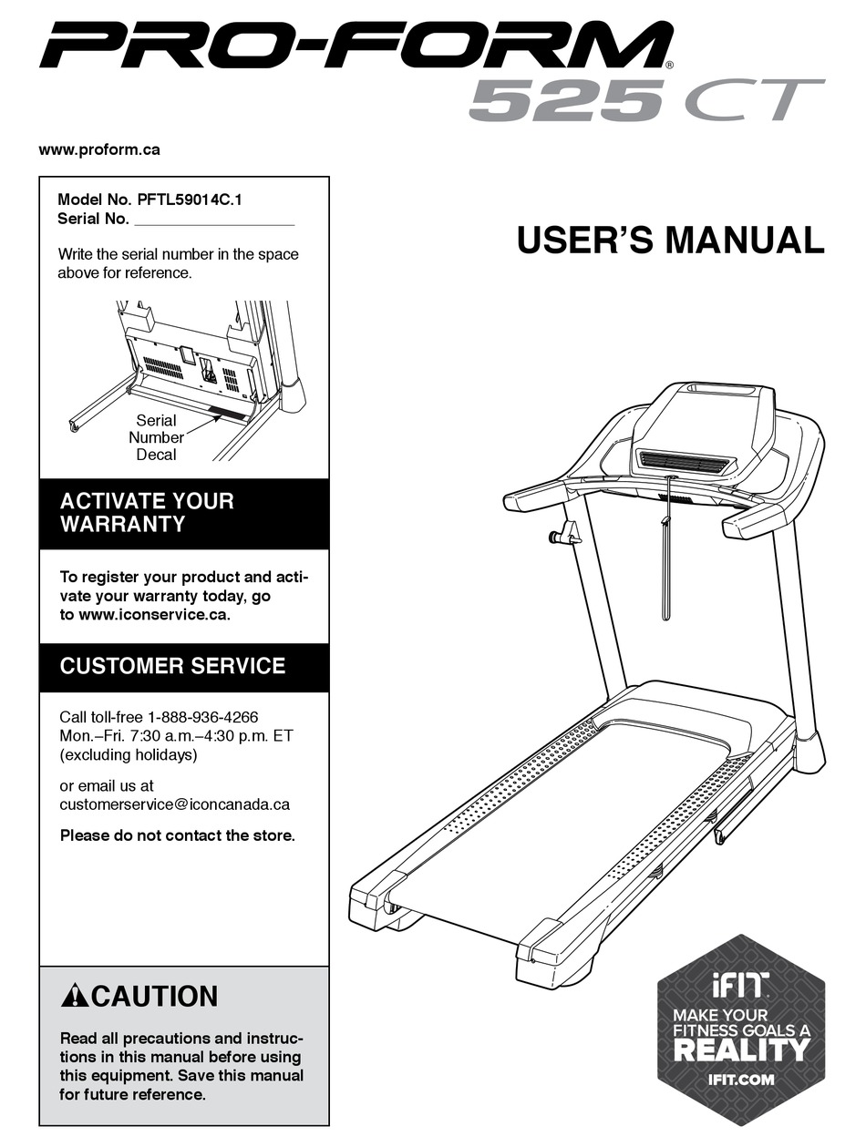 proform 525 ct treadmill