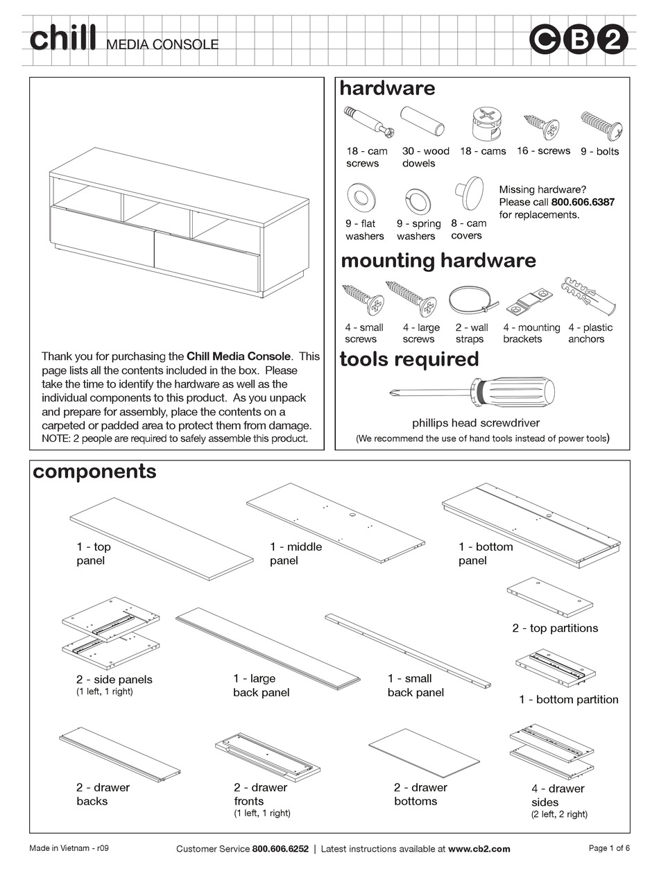 CB2 CHILL ASSEMBLY MANUAL Pdf Download ManualsLib