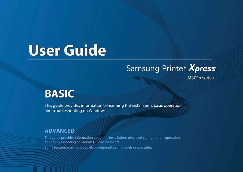 Samsung Xpress M301 Series User Manual Pdf Download Manualslib