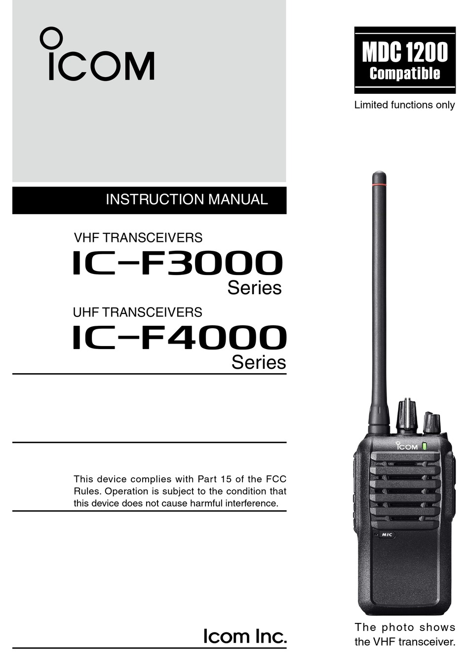 ICOM Chargeur multiple BC-197(13) pour la série IC-F3002 (BP-265