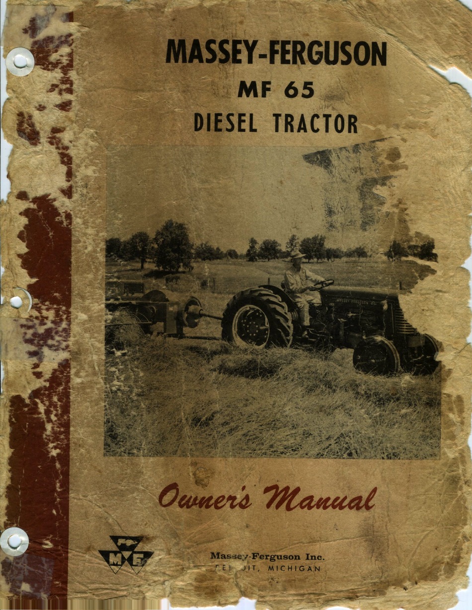 Massey Ferguson 65 Workshop Manual Printed 
