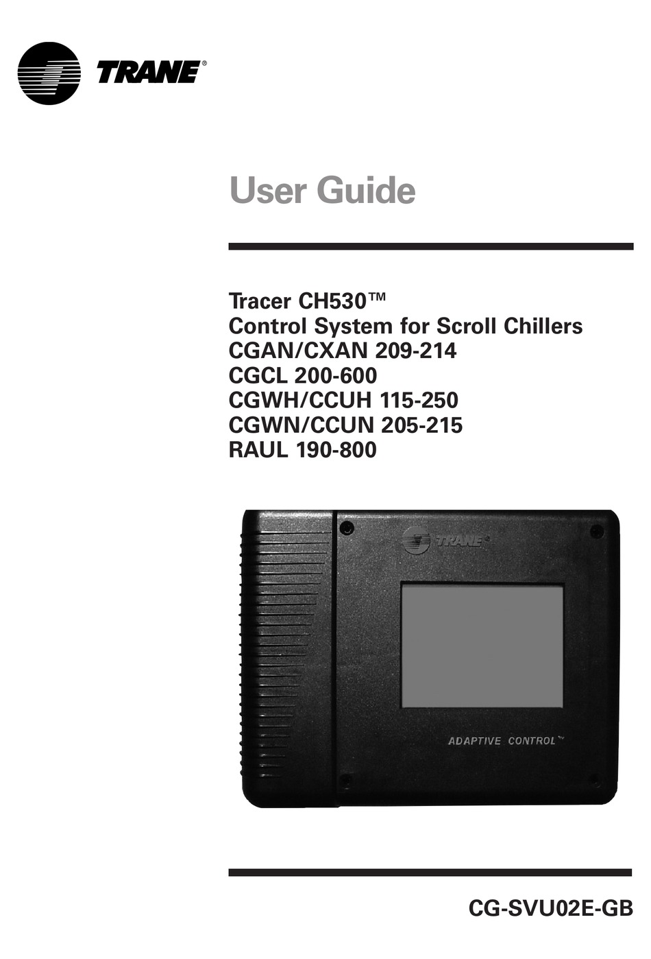 TRANE TRACER CH530 USER MANUAL Pdf Download | ManualsLib