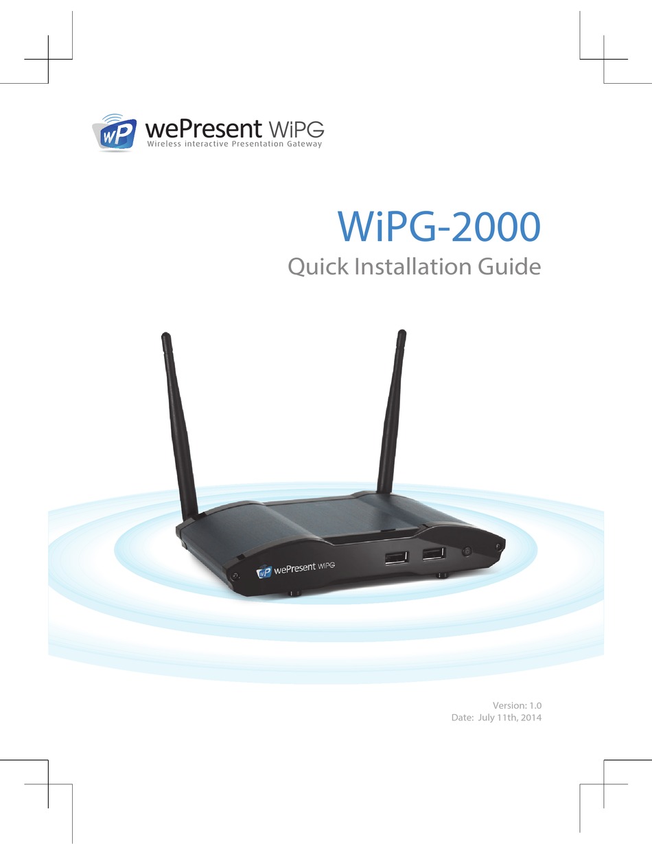 WEPRESENT WIPG2000 QUICK INSTALLATION MANUAL Pdf Download ManualsLib