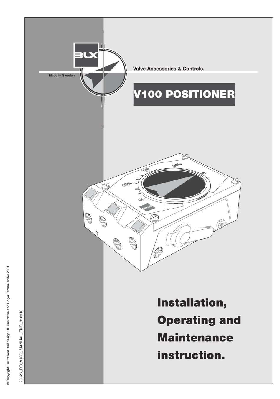 BLX V100 POSITIONER INSTALLATION, OPERATING AND MAINTENANCE