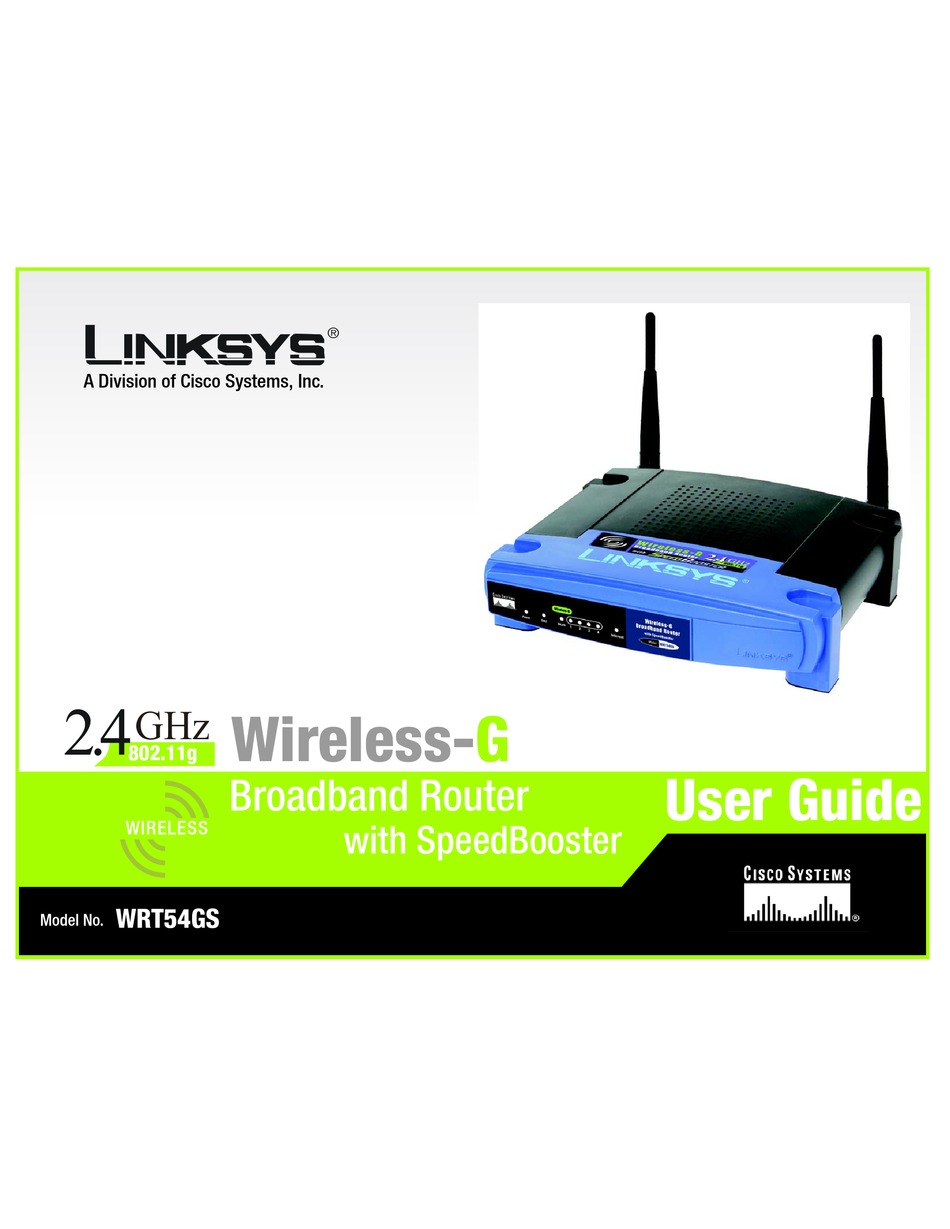 LINKSYS WRT54GS USER MANUAL Pdf Download | ManualsLib