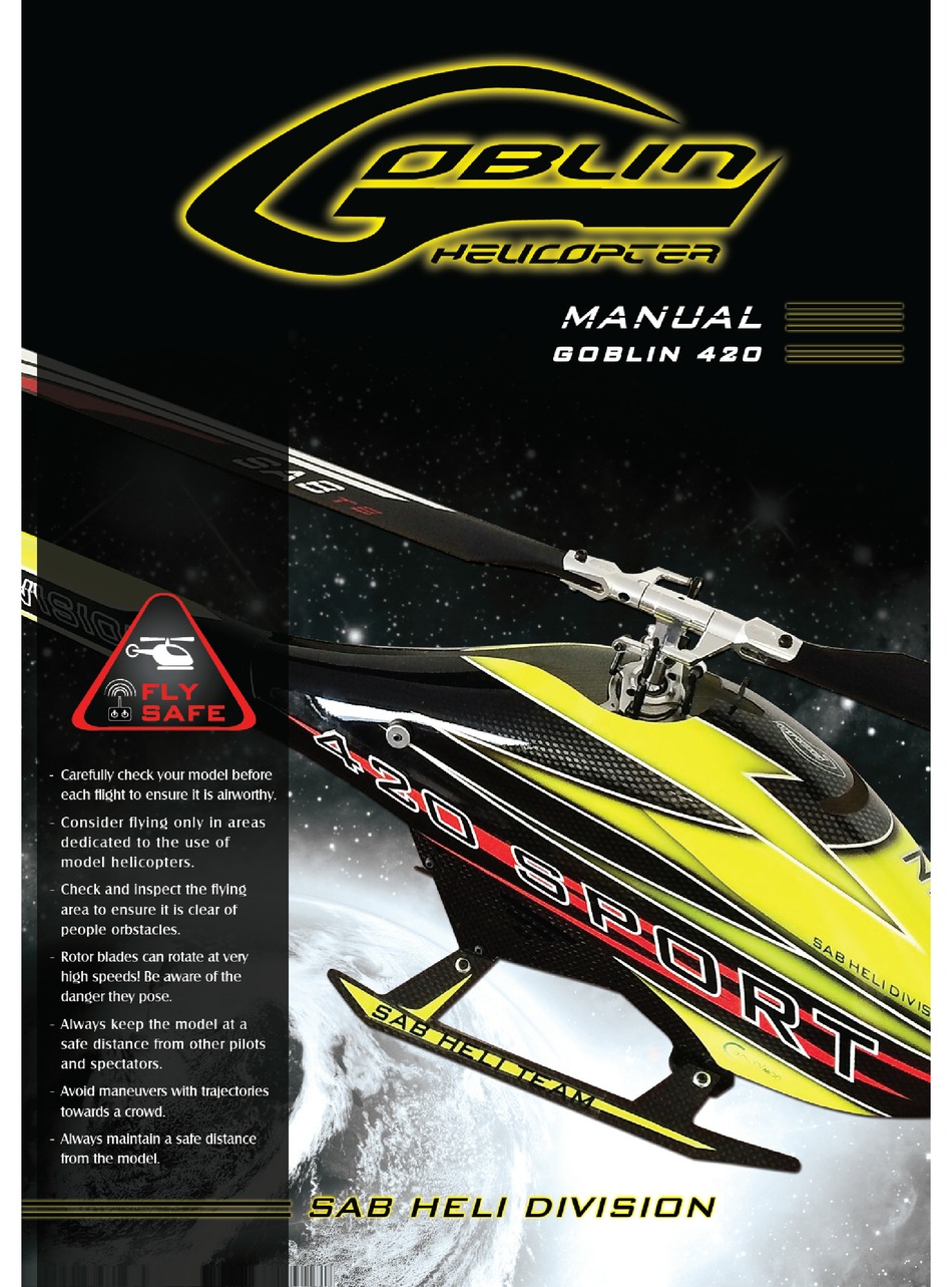 GOBLIN 420 MANUAL Pdf Download ManualsLib