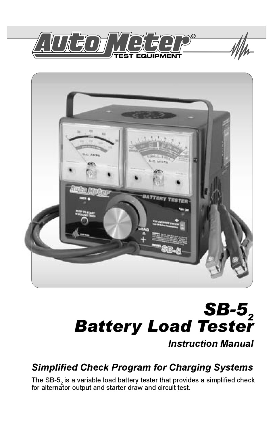 AUTO METER SB5 INSTRUCTION MANUAL Pdf Download ManualsLib