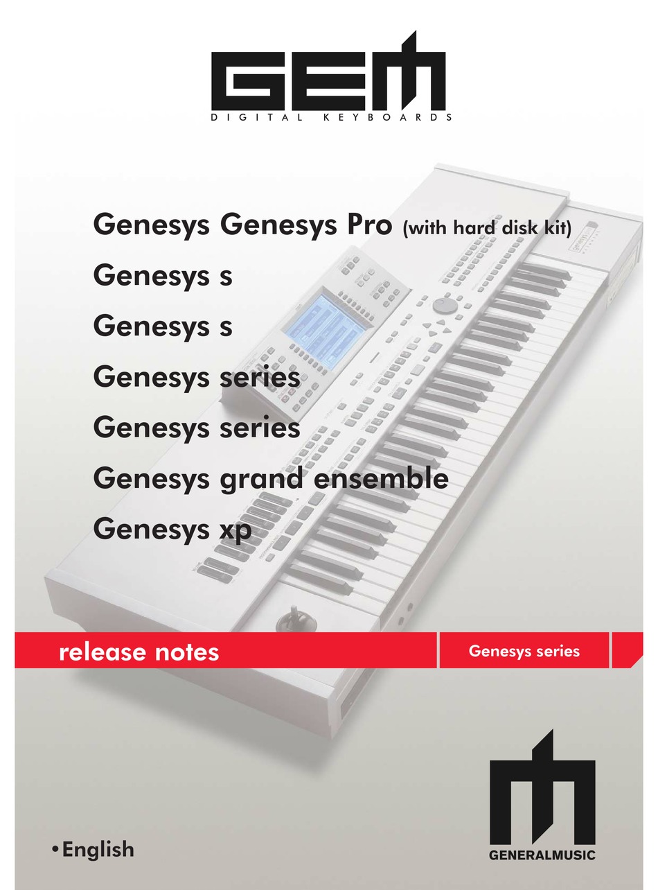 gem genesys pro user manual