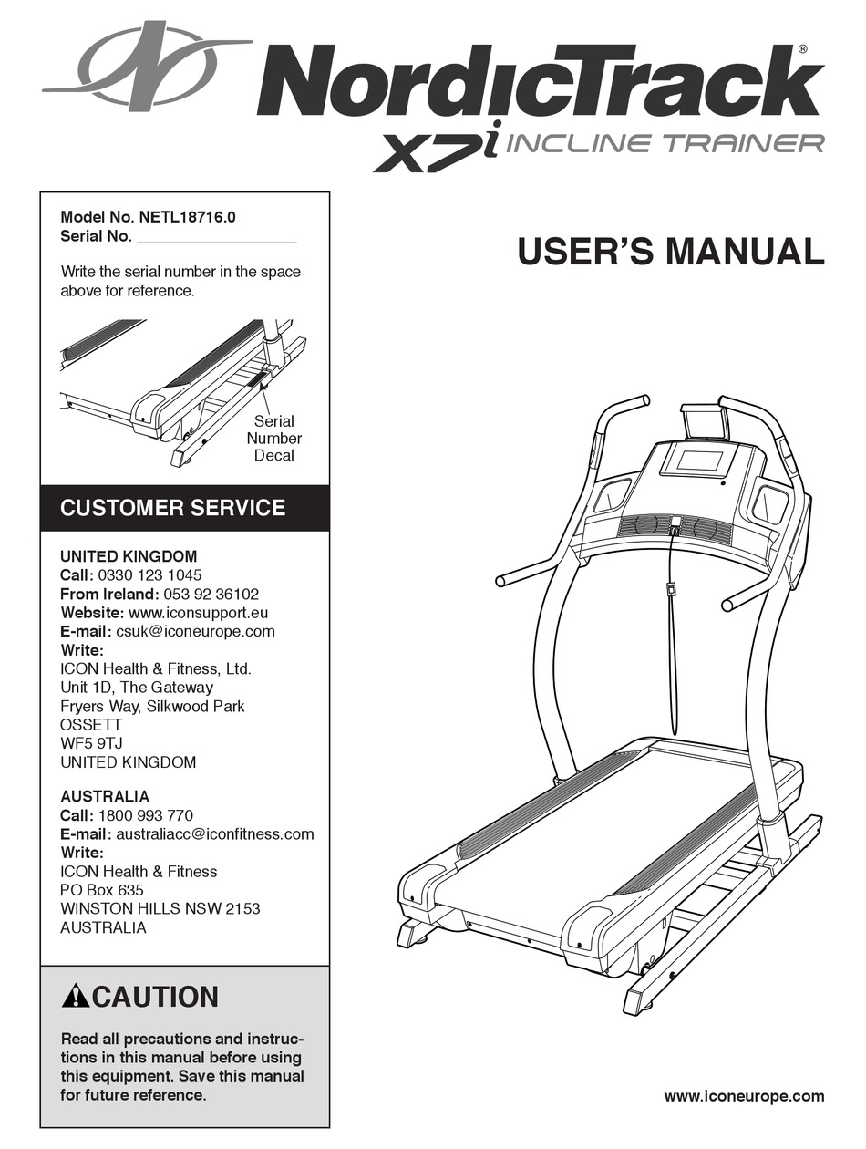 nordictrack x7i troubleshooting