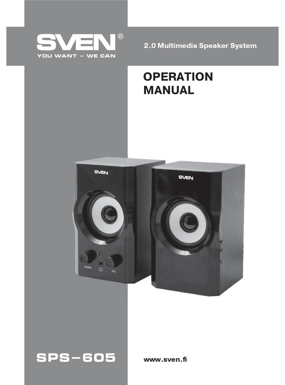 SVEN SPS-605 OPERATION MANUAL Pdf Download | ManualsLib